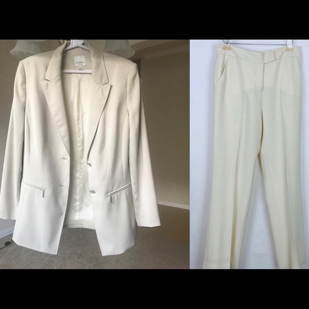 Anne Klein Cream Beige Suit Women's Size 12